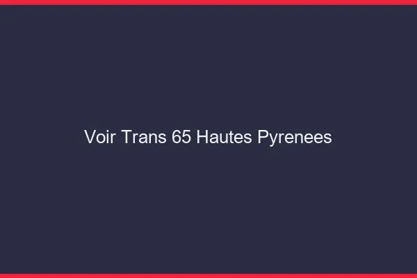 Voir trans 65 hautes-pyrénées