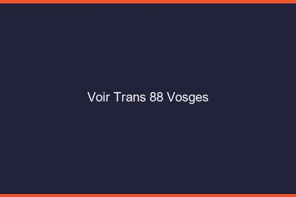 Voir trans 88 vosges