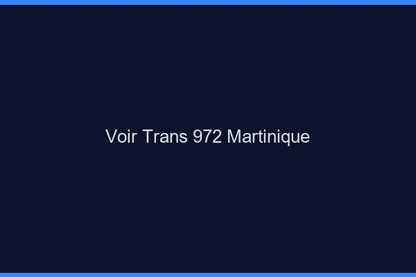 Voir trans 972 Martinique