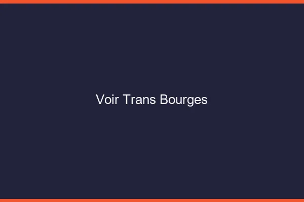 Voir trans Bourges