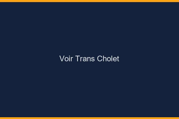 Voir trans Cholet