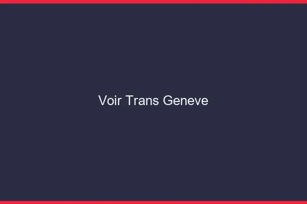 Voir trans Genève