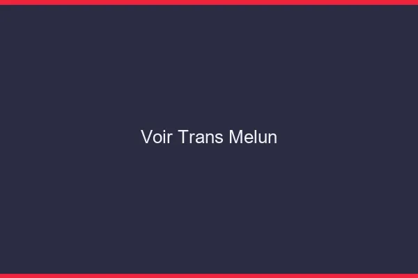 Voir trans Melun