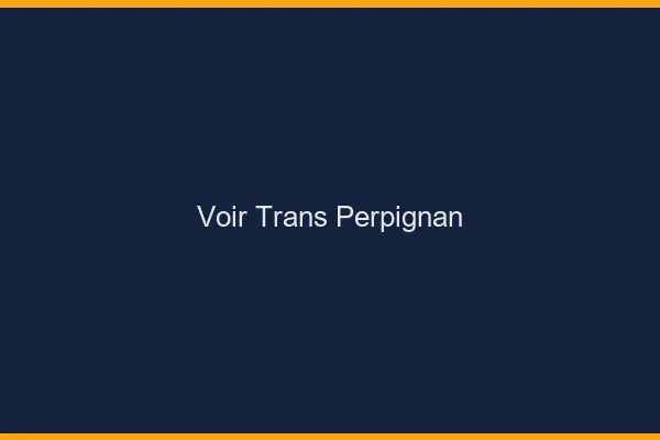 Voir trans Perpignan