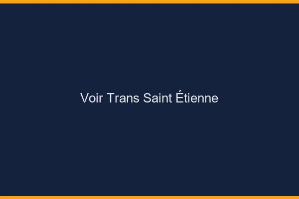 Voir trans Saint-Étienne