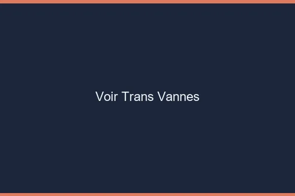 Voir trans Vannes