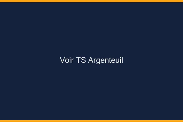 Voir TS Argenteuil
