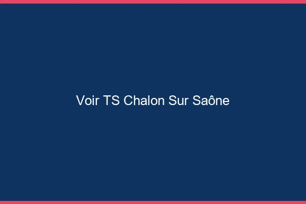 Voir TS Chalon-sur-Saône