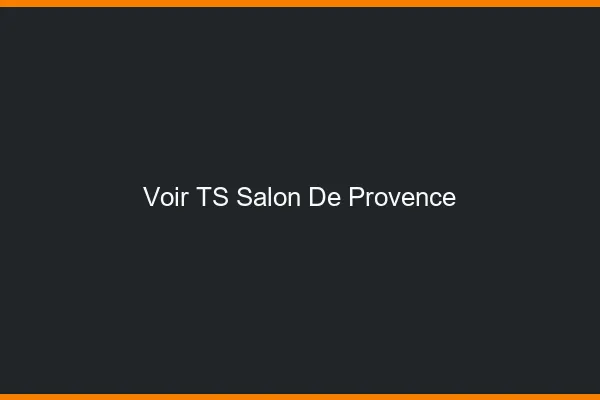 Voir TS Salon-de-Provence