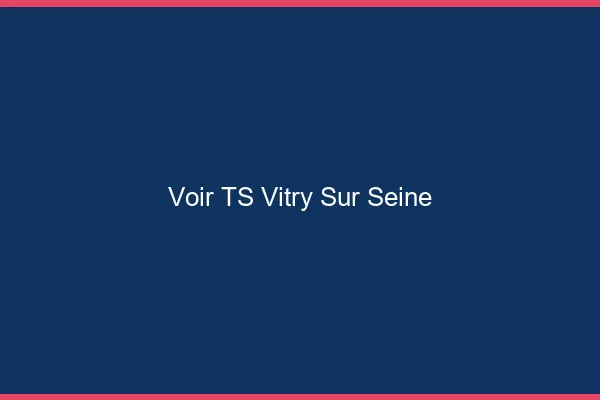 Voir TS Vitry-sur-Seine